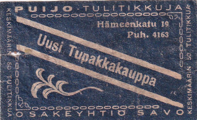 Uusi Tupakkakauppa , Hämeenka 19 Puijo Osakeyhtiö Savo   3/8