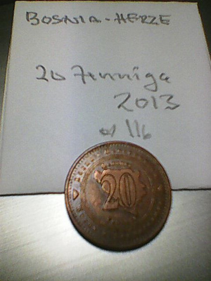 Bosnia-Herzegovina 20 feniga 2013 km#116