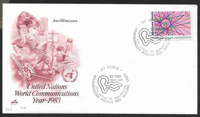 YK Genf - Maailman kommunikaatiovuosi FDC  (Mic. 111)
