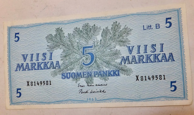 5 mk 1963 Litt B X-sarja