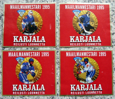Karjala Maajoukkue etikettejä, uudempia