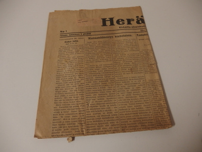 Herättäjä lehti  ,   vuodelta 1932, tammikuun  2.pvä