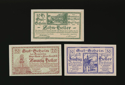 Itävalta 10, 20, 50, Heller, Weyer 1920
