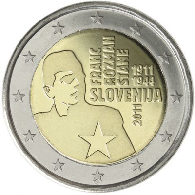 Slovenia 2011 2 € Franc Rozman UNC