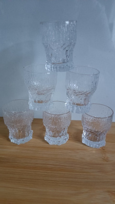 IITTALA 6 kpl ASLAK snapsilasit (Tapio Wirkkala)