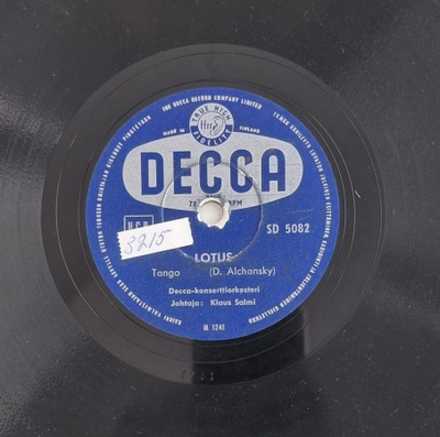 Savikiekko 1949 - Decca-konserttiorkesteri - Decca SD 5082