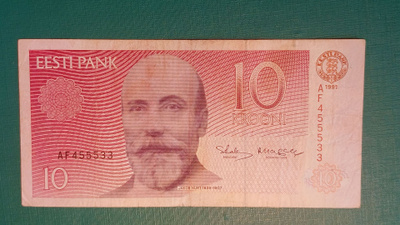Viro / Eesti  10 kroonia .  Katso kuvaus.