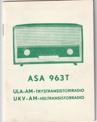 ASA 963T RADIO KÄYTTÖOHJE AMI5-S1