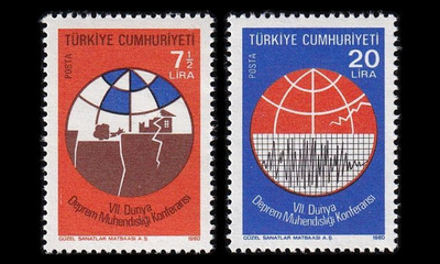 Turkki 2520-1 ** Maailman seismologikonferenssi (1980)