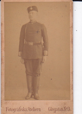 CDV Visiitti Valokuva Suomen Kaartilainen Pistin ym 1880-l