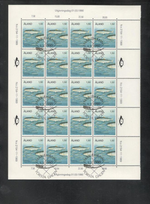 v.  1990 Kaloja-sarja, 3 x  ½ arkkia,  FD-leimat