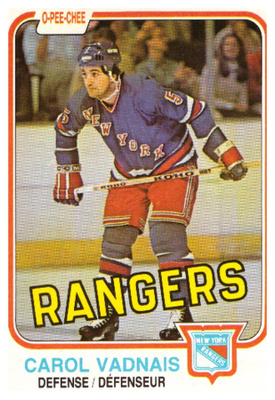 Legenda CAROL VADNAIS New York Rangers OPC #236