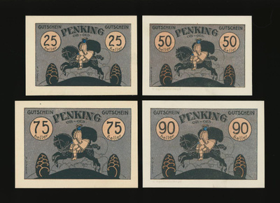 Itävalta 25, 50, 75, 90 Heller, Penking 2. erikoispainos