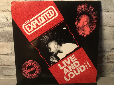 EXPLOITED: Live And Loud Lp levy