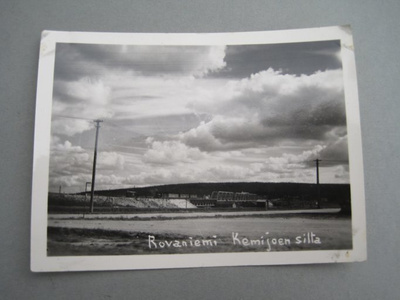 Rovaniemen rautatiesilta 1942 vanha valokuva