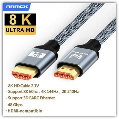 Superlaadukas 8K HDMI-yhteensopiva 2.1 8K 60HZ 3D -kaapeli