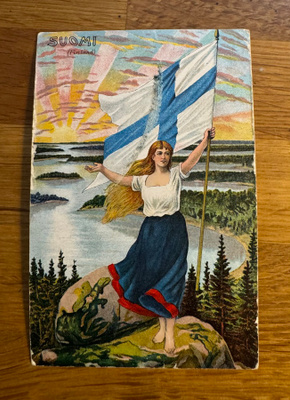 Kulkenu hieno Suomi postikortti