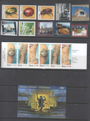 Åland 2006 vuoden merkit postituoreena.