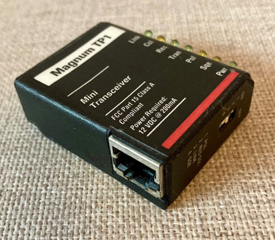 Ethernet AUI adapteri Mini Tranceiver 10baseT RJ45