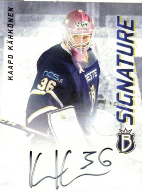 2015-16 Cardset KAAPO KÄHKÖNEN  Blues Signature nimmari