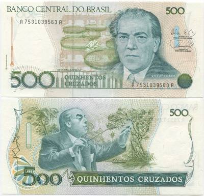 Brasilia Brazil 500 Cruzados v.1988 (P-212d) UNC