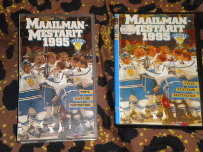 VHS + DVD varmuuskopio Suomi maailmanmestarit 1995