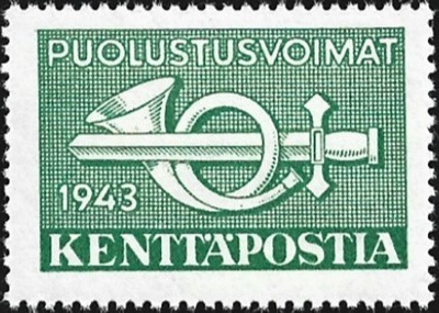 1943 KP 2 Suuri Vihreä  Ohut paperi ** LaPe KP 2 P 1