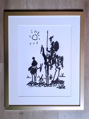 Pablo Picasso Don Quijote, grafiikka, kehystetty