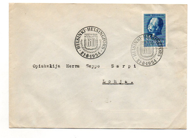 Helsinki: Virkamiesliitto (erikoisleima 21.8.1954)