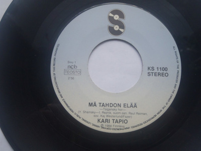 KARI TAPIO - MÄ TAHDON ELÄÄ 7 " Single ( SCANDIA )