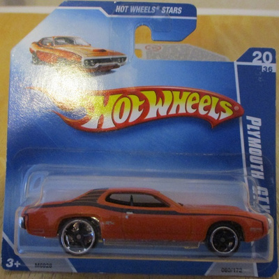 Plymouth GTX Coupe 2 door Orange 1971 Hot Wheels 2008 1:64