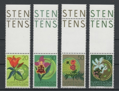 (S0595) LIECHTENSTEIN, 1970 (Native Flowers). MNH**