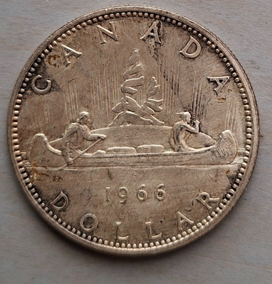 Kanada 1966 Hopeadollari