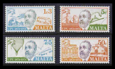 Malta 497-500 ** UPU 100v (1974)