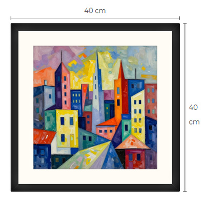 Uusi uniikki Kaupunkinäkymä art print taulu 40 cm x 40 cm