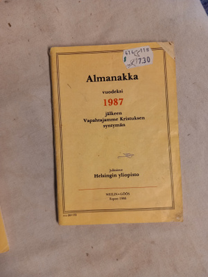 osta syntymävuotesi almanakka 1987