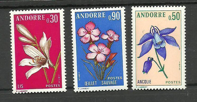 KUKAT kukkia sarja ANDORRA 1973 **