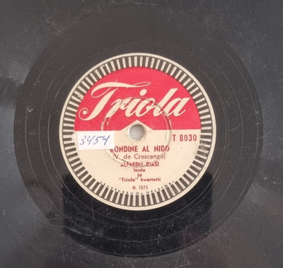 Savikiekko 1951 - Alfredo Biasi - Triola T 8030