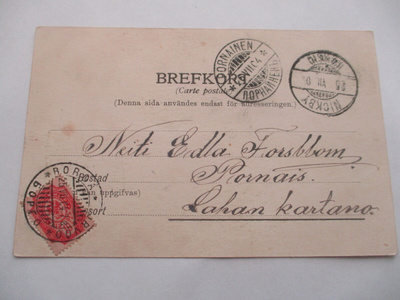 1904 Porvoo kortti Lahan kartanoon Pornainen