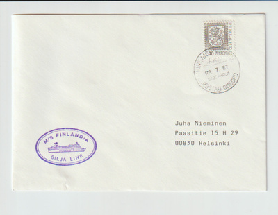 ERIKOISLEIMA  LAIVALEIMA 23.7.1987 , M/S FINLANDIA