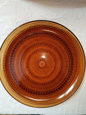 Iittala Kastehelmi ruskea iso lautanen 25 cm
