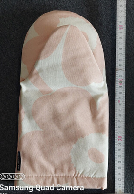 MARIMEKKO Pieni Unikko - UUNIKINNAS PERSIKKA / VALKOINEN
