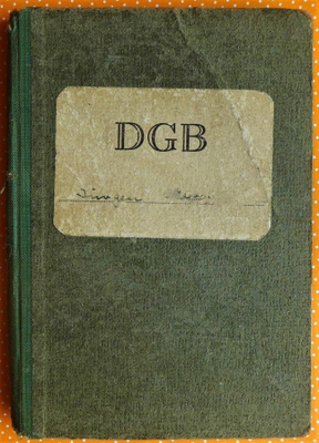 Ammattiliiton Jäsenkirja Saksa v. 1952