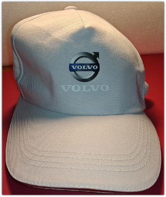 Uusi ja käyttämätön valkoinen Volvo lippalakki #30562