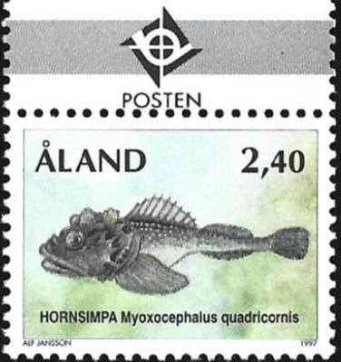 Åland 1997  Yleismerkit  2,40 mk välilöpari logo ** LaPe 125