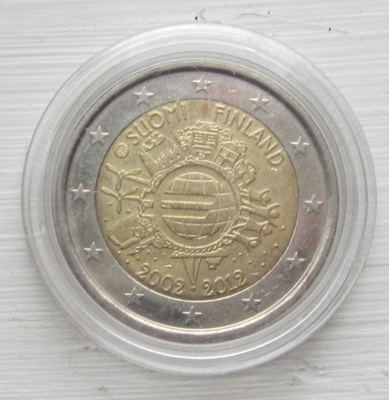 Suomi 2012 2 € - Eutokolikot ja -setelit 10 vuotta (Circ)