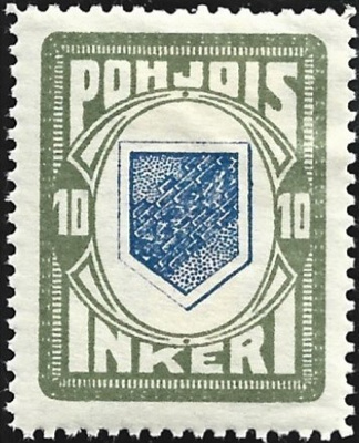 1920 Pohjois-Inkeri 10 p * LaPe P-I 8 liimake