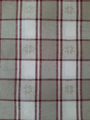 Puuvilla pellava ruudullinen kangas 415x150cm