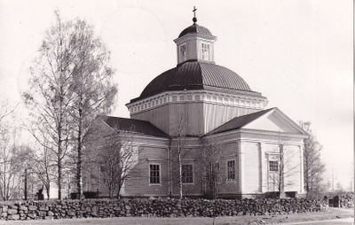 ISOJOKI KIRKKO VALOKUVA KORTTINA -66 HARVINAINEN