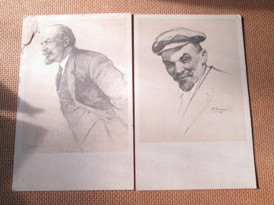 CCCP: V.I. Lenin - kahdeksan piirrospostikorttia